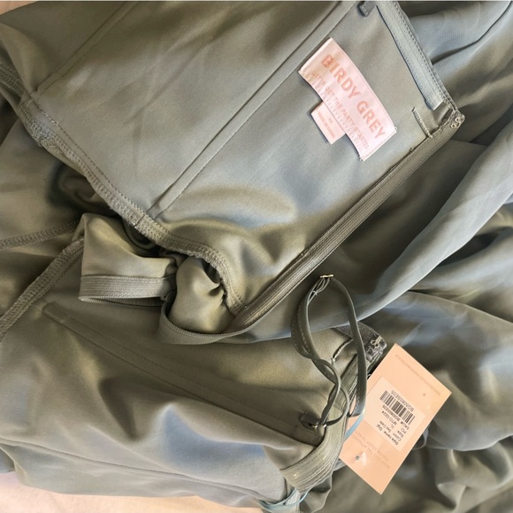 Birdy Grey Green Jumpsuit Wide-Leg High-Waisted - Picture 8 of 14